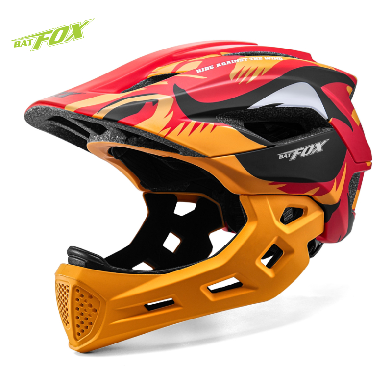 Sports Equipment Stores - BATFOX Helm Sepeda Wajah Penuh Anak