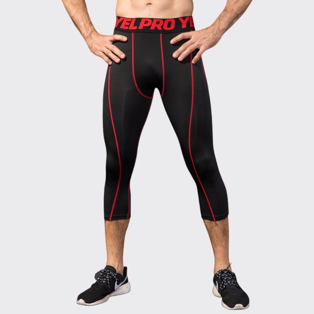Sports Equipment Gym - Legging Kompresi Pria untuk Fitness, Pakaian